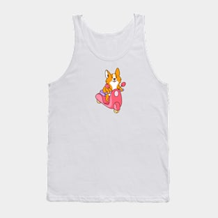 Corgi dog on scooter Tank Top